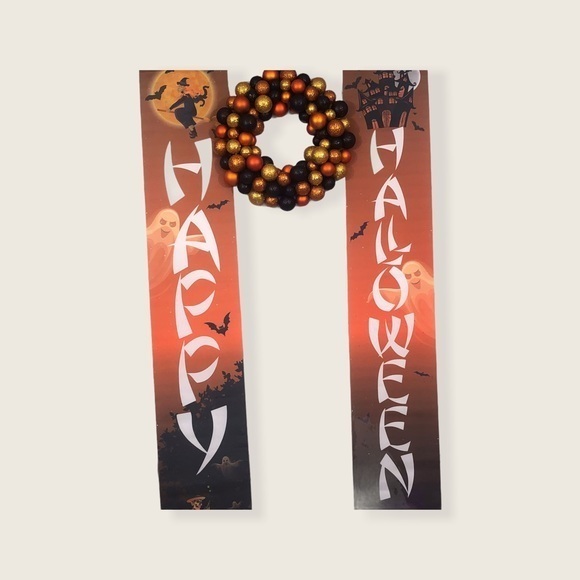 NWT HALLOWEEN HAPPY HALLOWEEN! DOOR SIGN BANNER - Picture 5 of 5